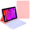 Keyboard Case for iPad mini 7th Generation (A17 Pro) 2024 / 6th Gen 2021 8.3 Inch [Magnetic Detachable Wireless Keyboard][Support 3 System] Flip Stand Case with Pencil Holder, Pink view 1
