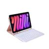 Keyboard Case for iPad mini 7th Generation (A17 Pro) 2024 / 6th Gen 2021 8.3 Inch [Magnetic Detachable Wireless Keyboard][Support 3 System] Flip Stand Case with Pencil Holder, Pink view 4