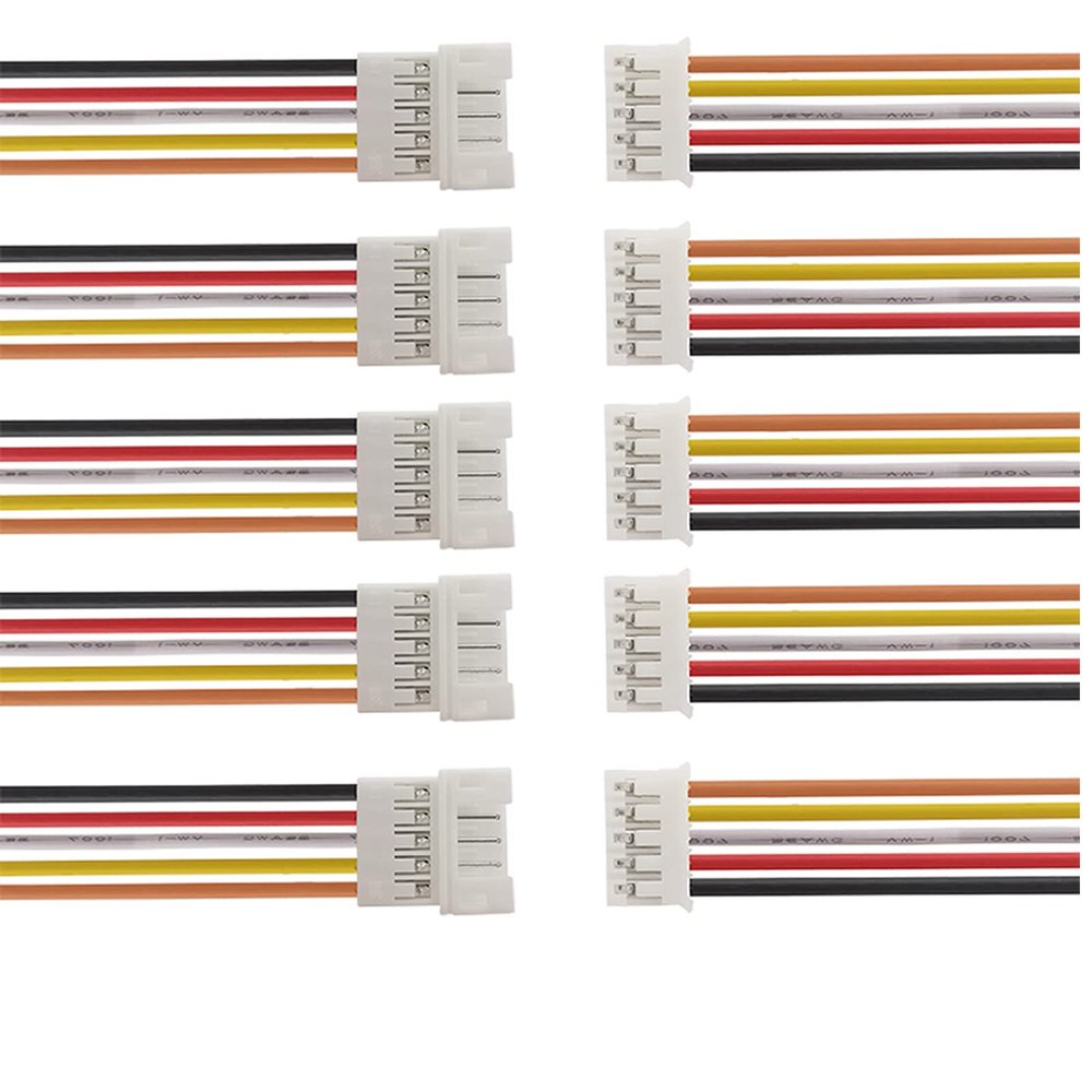 10Pair JST-PH 2.0mm 5Pins Connector, Male and Female Plug Jack Cable Connector 2.0mm Pitch 26AWG Cables 20CM