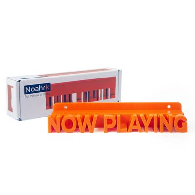 NOAHRK Now Playing Vinyl Record Wall Holder - Now Playing Vinyl Record Stand - Vinyl Record Wall Mount Display Vinyl Wall Mount Record Shelf Hanging Wall Record Display Storage LP Holder (Orange)