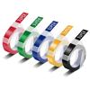 USUPERINK 5 Pack Compatible for Dymo 3D Plastic Embossing 12mm White on Red/Green/Blue/Yellow/Black Label Tape Set 1/2'' x 9.8' for Organizer Xpress, Office Matte II, Magazine Maker,Motex Label Maker view 1