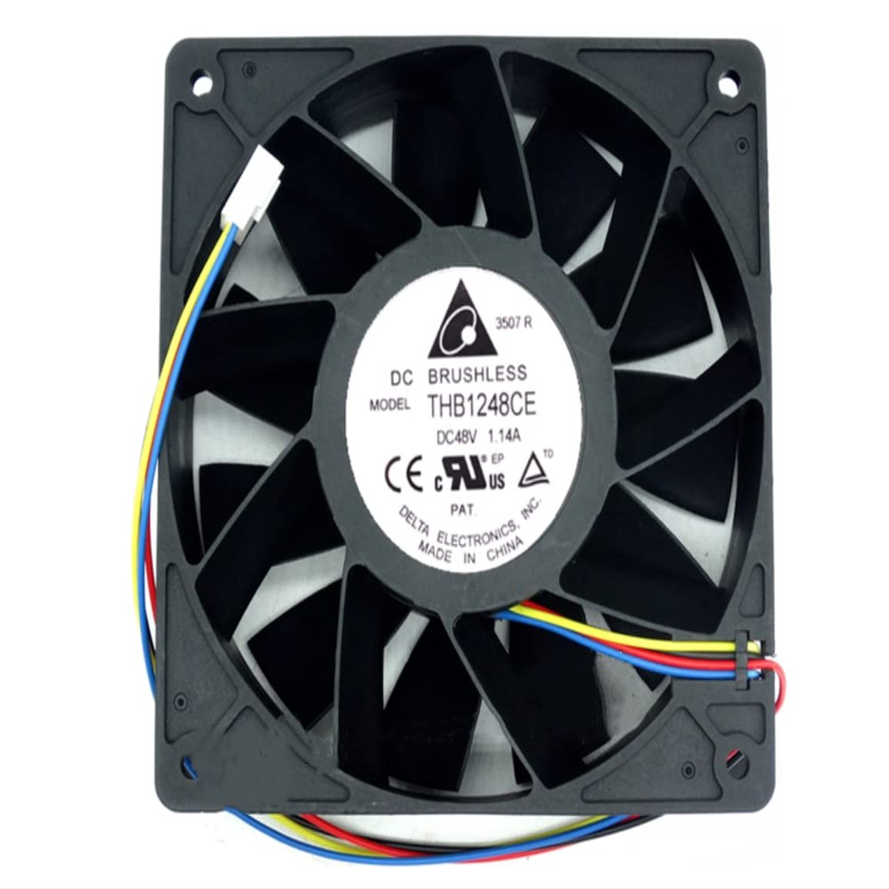 THB1248CE Delta 120x120x38mm 48V 1.14A 3200RPM 129.96CFM 4-Wire Cooling Fan