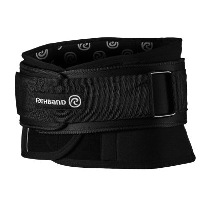 Rehband X-RX Back Support, Heavy weightlifting support 7mm neoprene, 2-in-1 back support with integrated lifting belt for heavy weight lifting workouts, Colour:Black, Size:Large