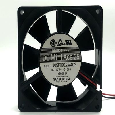 109P0912W402 9025 12V 0.25A 9CM 2-Wire Cooling Fan