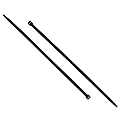 14" Black Lt. Heavy Duty Cable Ties - Package 100 | Quantity: 100