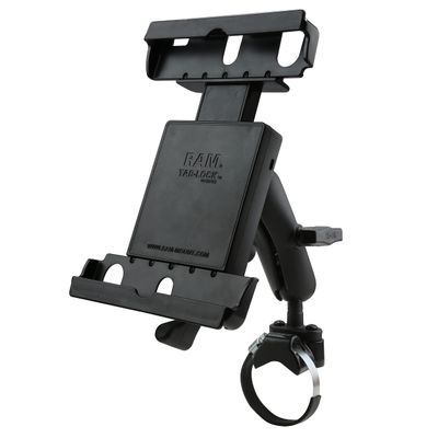 RAM MOUNTS ATV/UTV Rail Mount for 9"-10.5" Tablets with Heavy Duty Cases RAM-231Z-2-TABL20U with Medium Arm