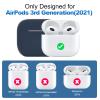 ATUAT Compatible with AirPods 3 Case, Protective Silicone Cover for AirPods 3rd Generation Case 2021, Wireless Charging - Dark Blue view 2