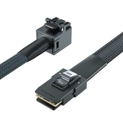 10Gtek SFF-8643 to SFF-8087 Mini SAS HD Cable, SAS 3.0 to 2.0, Compatible with RAID Controllers, Servers, Backplanes and Hosts, 100-Ohm, 0.5-m(1.6ft)