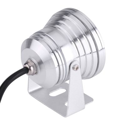 Acouto Underwater Light Underwater LED Ligh Marine Boat Yacht 10W 12V RGB LED Spot Light Rainproof Lamp with Remote Control White