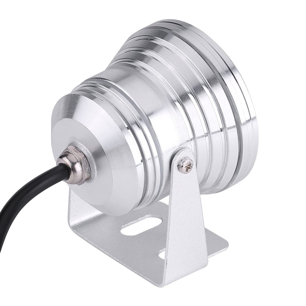 Acouto Underwater Light Underwater LED Ligh Marine Boat Yacht 10W 12V RGB LED Spot Light Rainproof Lamp with Remote Control White