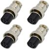 SbE-rsyun 8 Pin Female Panel Connector 16mm GX16 Mount Circular Metal Connectors Adapter Microphone Plug Pack of 4 view 1