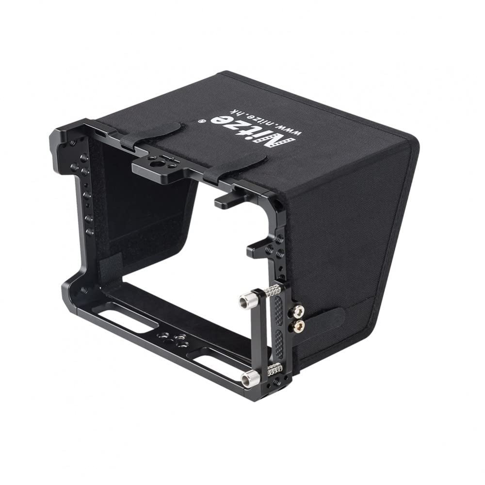Nitze 7" Monitor Cage w Sunhood Compatible with Desview R7S 3D Camera Field 3G-SDI Monitor