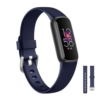 Navy Blue Replacement Bands Compatible with Fitbit luxe Watch Band Strap Bracelet for Men Women -Classic & Special Edition Adjustable Sport Wristbands -Small Size Women Slim Bands