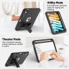 AICase iPad mini 6 (2021) with Screen Protector, Kickstand Shockproof Heavy Duty Resistant Rugged Hybrid Three Layer Full Body Protection Case with Stylus (Black) view 4