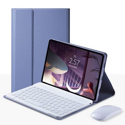 QYiiD TouchPad Keyboard Case with Mouse for Lenovo Smart Tab M10 Plus TB-X606F TB-X606X, Folio Keyboard Case Cover with Detachable Wireless Keyboard for Lenovo Smart Tab M10 Plus 10.3 inch, Purple
