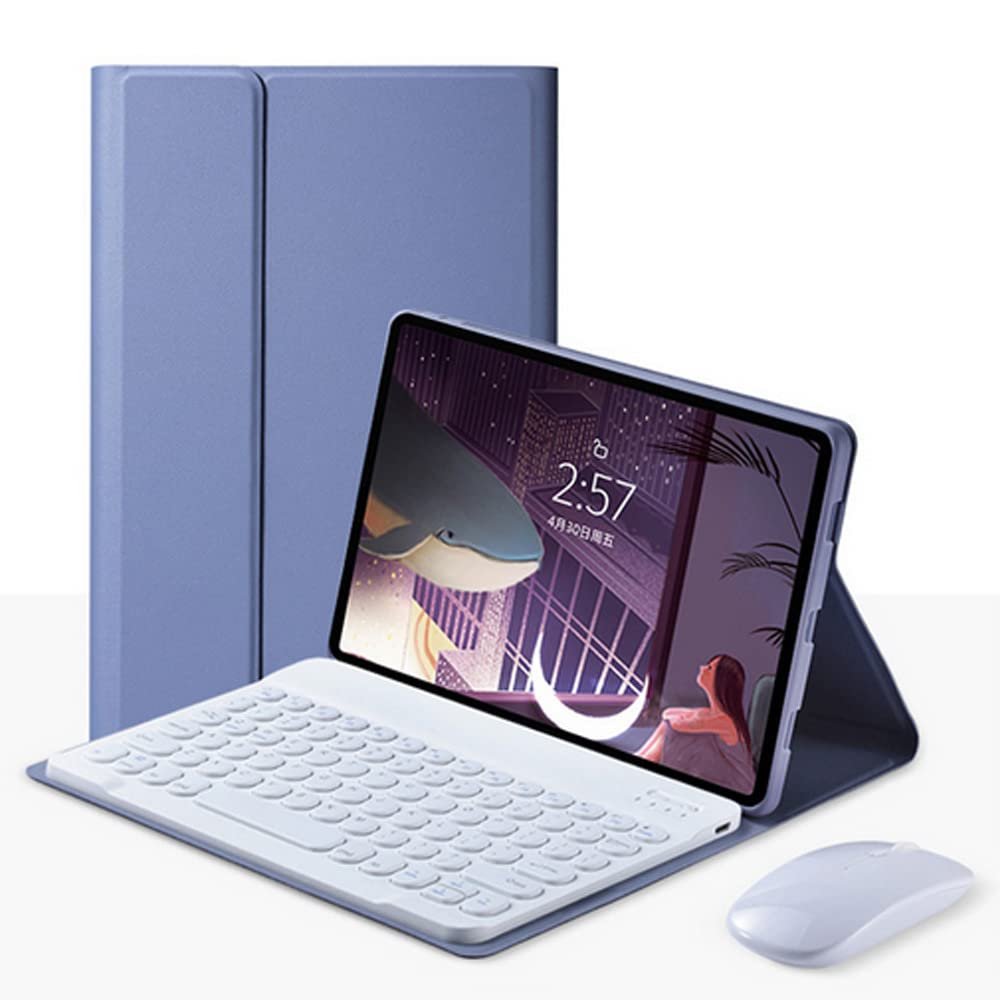 QYiiD TouchPad Keyboard Case with Mouse for Lenovo Smart Tab M10 Plus TB-X606F TB-X606X, Folio Keyboard Case Cover with Detachable Wireless Keyboard for Lenovo Smart Tab M10 Plus 10.3 inch, Purple