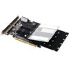 215 * 125mm PCI-E Adapter Card LM313 PCI-E 8X/16X to 4P M.2 (PCIe Protocol) Riser Card for NVME 2242 2260 2280 22110 SSD view 2