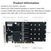 215 * 125mm PCI-E Adapter Card LM313 PCI-E 8X/16X to 4P M.2 (PCIe Protocol) Riser Card for NVME 2242 2260 2280 22110 SSD view 4