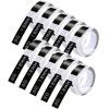 GREENCYCLE 3D Plastic Embossing Label Tape Compatible for Dymo Organizer Xpress, Pro Office Mate II, MoTEX, Self-Adhesive Glossy Labeling 521209, 1/2" (12mm) x 9.8ft (3m) White on Black-10 Rolls view 1