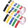 GREENCYCLE 3D Plastic Embossing Label Tape Compatible for Dymo Organizer Xpress, Pro Office Mate II, MoTEX Label Maker, 1/2" (12mm) x 9.8ft (3m) White on Black/Red/Blue/Green/Yellow, 10-Rolls view 1