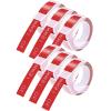 GREENCYCLE 3D Plastic Embossing Label Tape Compatible for Dymo Organizer Xpress, Pro Office Mate II, MoTEX, Self-Adhesive Glossy Labeling 521202, 1/2" (12mm) x 9.8ft (3m) White on Red-6 Rolls view 1