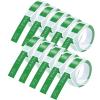 GREENCYCLE 3D Plastic Embossing Label Tape Compatible for Dymo Organizer Xpress, Pro Office Mate II, MoTEX, Self-Adhesive Glossy Labeling 521203, 1/2" (12mm) x 9.8ft (3m) White on Green-10 Rolls view 1
