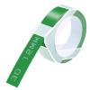 GREENCYCLE 3D Plastic Embossing Label Tape Compatible for Dymo Organizer Xpress, Pro Office Mate II, MoTEX, Self-Adhesive Glossy Labeling 521203, 1/2" (12mm) x 9.8ft (3m) White on Green-30 Rolls view 1