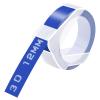 GREENCYCLE 3D Plastic Embossing Label Tape Compatible for Dymo Organizer Xpress, Pro Office Mate II, MoTEX, Self-Adhesive Glossy Labeling 521206, 1/2" (12mm) x 9.8ft (3m) White on Blue-100 Rolls view 1