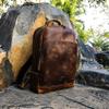16 Inch Leather Backpack for Men Women Rucksack Large Travel Laptop Bag Hiking Daypack Carry-On Backpack view 2