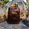 16 Inch Leather Backpack for Men Women Rucksack Large Travel Laptop Bag Hiking Daypack Carry-On Backpack view 3