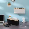 Changsuo Wall Mount Cable Management Box LargeCable Organizer Box for Extension Cord Power Stripe Surge Protector Wire Management Concealer Organizer Cover Hider for Desktop (Large, White) view 2