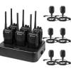 Retevis RT21 2 Way Radio (6 Pack) with Six-Way Charger,Retevis IP54 Waterproof 2 Pin Speaker Mic(6 Pack) view 1