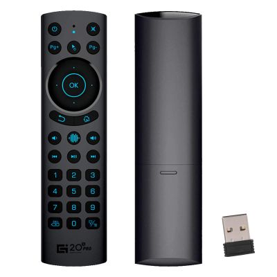 Bluetooth Voice Remote Control,USB Wireless Voice Control Sensing Backlit Air Remote Mouse with IR Learning for PC,Projector,Smart TV,Android TV Box(G20S Pro Plus)