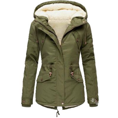 ZBYY Winter Coats for Women Warm Sherpa Fleece Lined Hooded Zip Up Quilted Down Jacket Parka Outwear with Pockets