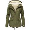 ZBYY Winter Coats for Women Warm Sherpa Fleece Lined Hooded Zip Up Quilted Down Jacket Parka Outwear with Pockets view 1