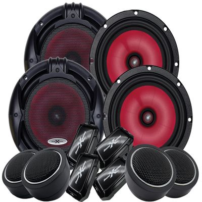 2 Pairs  SoundXtreme 1000W 6.5-Inch 2-Way Car Audio Component Speaker System 6-1/2in Car Audio Speaker for Car, ATV, RV, Motorcycle, Boat