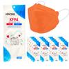 [20 Pack]HINCINK Kf94 Masks [Individually Packaged] Unisex, 4-Layer Mask, Tri-Folding Style for Adult and Older (20Pcs, Orange) view 1
