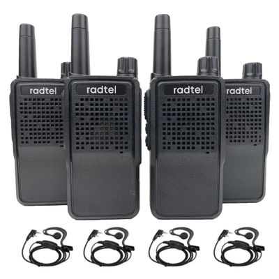 Radtel RT-518 Rechargeable Walkie Talkies for Adults Long Range Handheld FRS Two Way Radio 22CH Handsfree VOX for Camping Hiking (4 Pack)