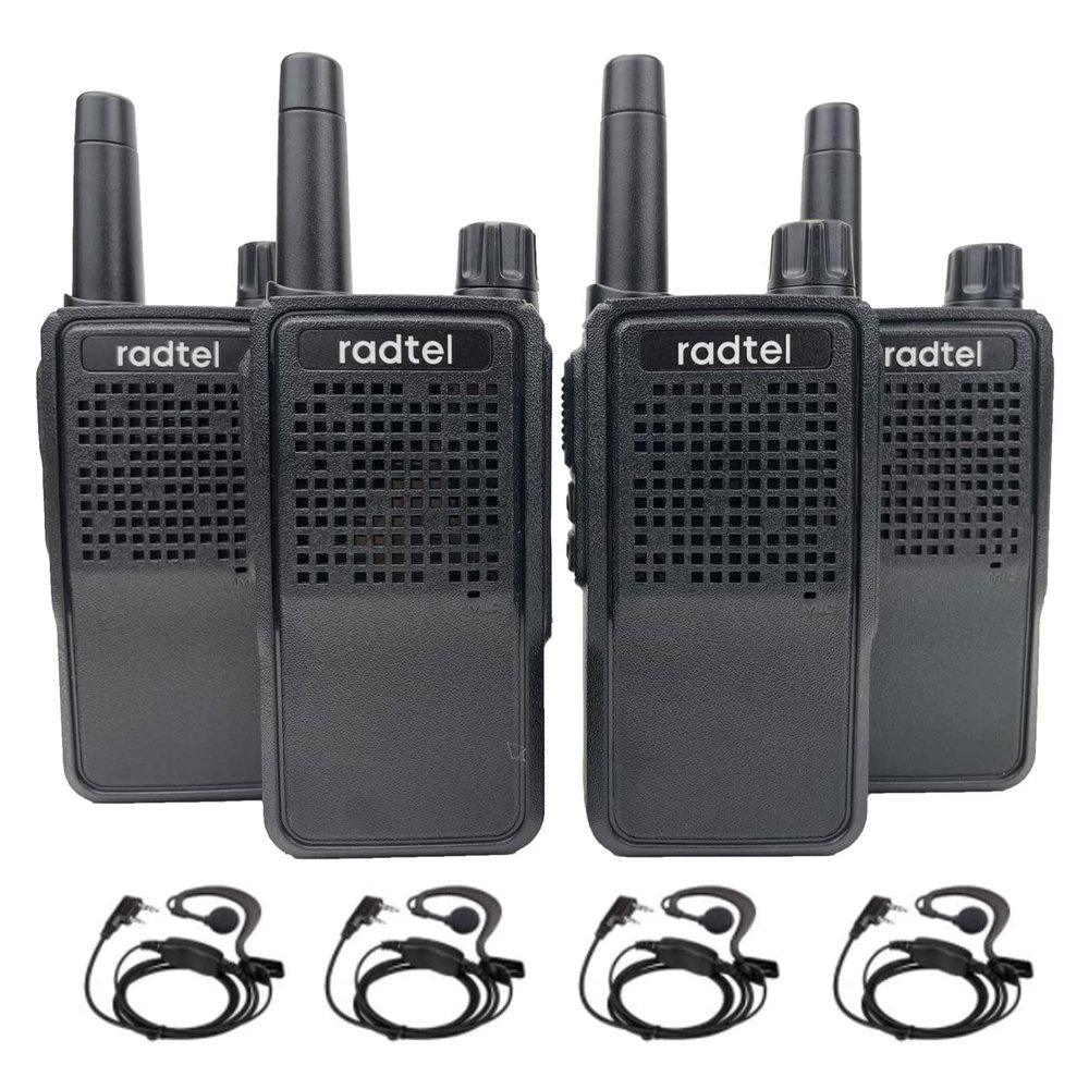 Radtel RT-518 Rechargeable Walkie Talkies for Adults Long Range Handheld FRS Two Way Radio 22CH Handsfree VOX for Camping Hiking (4 Pack)