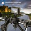 AFAITH Handlebar Bike Pole Mount Motorcycle Clamp Mount Accessories for GoPro Hero 13/12/11/10/9/8/7 Insta360 X3 Ace Pro 2 DJI Osmo Pocket 3 AKASO Campark and Other Action Cameras-360 Degree Rotation view 4