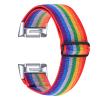 Chofit Adjustable Elastic Nylon Bands Compatible with Fitbit Charge 5,Colorful Breathable Stretchy Sports Replacement Wristband for Fitbit Charge 5 Women Men (Rainbow) view 2