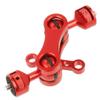 BGNing Articulating Magic Arm Double 1/4 Ball Head Connect Adapter Crab Clamp 3/8 Mount for Lights Field Monitor Camera Stand Bracket (Red) view 1