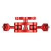 BGNing Articulating Magic Arm Double 1/4 Ball Head Connect Adapter Crab Clamp 3/8 Mount for Lights Field Monitor Camera Stand Bracket (Red) view 3