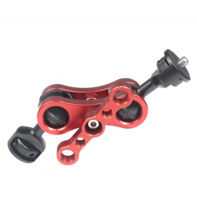 BGNing Articulating Magic Arm Double 1/4 Ball Head Connect Adapter Crab Clamp 3/8 Mount for Lights Field Monitor Camera Stand Bracket (Mix Color B)