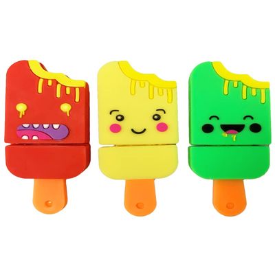 BorlterClamp USB Flash Drive Pack of 3 Pcs (32GB x 3), Cute Popsicle-Shaped USB Drive Thumb Drive Memory Stick for External Data Storage