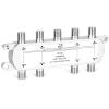 NEWCARE Digital 8-Way Coaxial Cable Splitter 5-2400MHz, RG6 Compatible, Work with Satellite/Cable TV and Internet, CATV Antenna System.(COAXIAL Cable NOT Included) view 1
