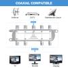 NEWCARE Digital 8-Way Coaxial Cable Splitter 5-2400MHz, RG6 Compatible, Work with Satellite/Cable TV and Internet, CATV Antenna System.(COAXIAL Cable NOT Included) view 2