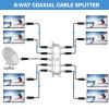 NEWCARE Digital 8-Way Coaxial Cable Splitter 5-2400MHz, RG6 Compatible, Work with Satellite/Cable TV and Internet, CATV Antenna System.(COAXIAL Cable NOT Included) view 3