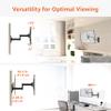 Amazon Basics Full Motion TV Wall Mount fits 12" to 40" TVs and VESA 200x200, Black view 4