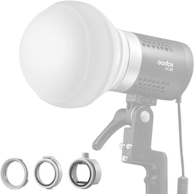 GODOX ML-CD15 Collapsible Softbox Diffusion Dome Flash Diffuser Modifier with 3 Adapters for godox V1 V1PRO AD100PRO AD200PRO V860III V860II V850II TT685II TT685 TT600 TT560II TT520II TT660S AD300PRO